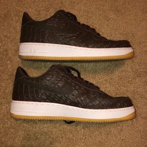 Nike Air Force 1 Croc skin with gum bottom